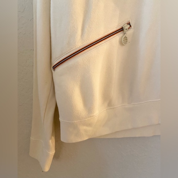 Tory Sport Burch Ivory Asymmetrical Pullover Half Zip White XS Track Jacket - Picture 5 of 10